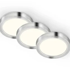 LED-Unterbauleuchten-Set 'DIONYSOS' silbern 1,8 W Ø 6 x 1 cm 3-teilig