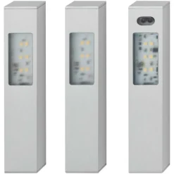LED-Unterbauleuchten-Set 'THOT' silbern 2,5 W 16 x 3 x 1,5 cm 3-teilig
