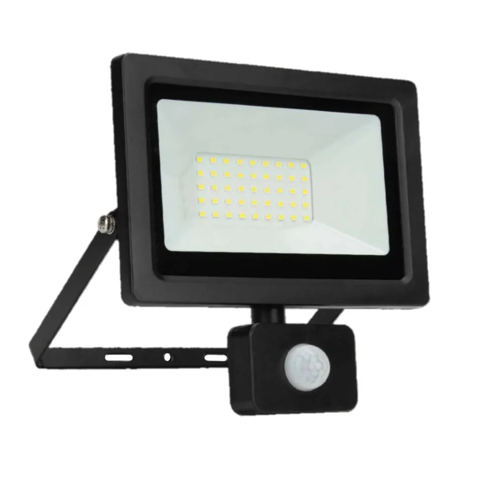 LED-Wandfluter mit Bewegungsmelder schwarz 20 W 1450 lm