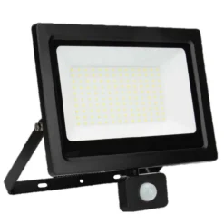 LED-Wandfluter mit Bewegungsmelder schwarz 100 W 7600 lm