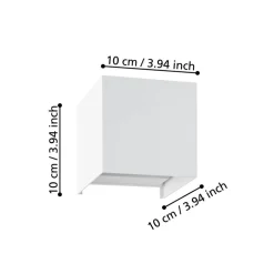 LED-Wandleuchte 'Valmontone' weiß 10 x 10 cm