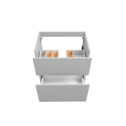 LED-Waschbeckenunterschrank 'Foton' grau matt 60 x 65 x 41,5 cm