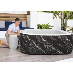 LED-Whirlpool 'LAY-Z-SPA®Hollywood AirJet™' Marmor-Optik 180 x 180 x 66 cm
