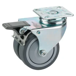 Lenkrolle mit Platte 75 mm