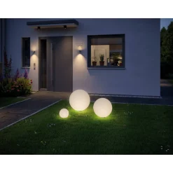 Lichtobjekt 'Plug & Shine Globe' Ø 20 cm weiß