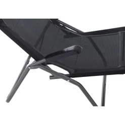 Liegestuhl 'Anco' klappbar schwarz 72,5 x 103,5 x 144 cm