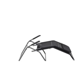 Liegestuhl 'Anco' klappbar schwarz 72,5 x 103,5 x 144 cm