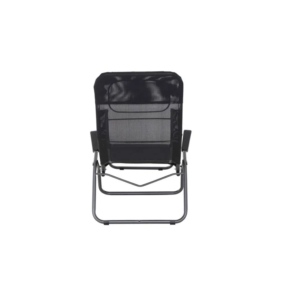 Liegestuhl 'Anco' klappbar schwarz 72,5 x 103,5 x 144 cm