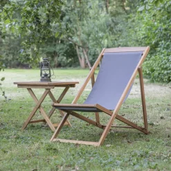 Liegestuhl 'Aviro' klappbar grau 98,5 x 98 x 57 cm