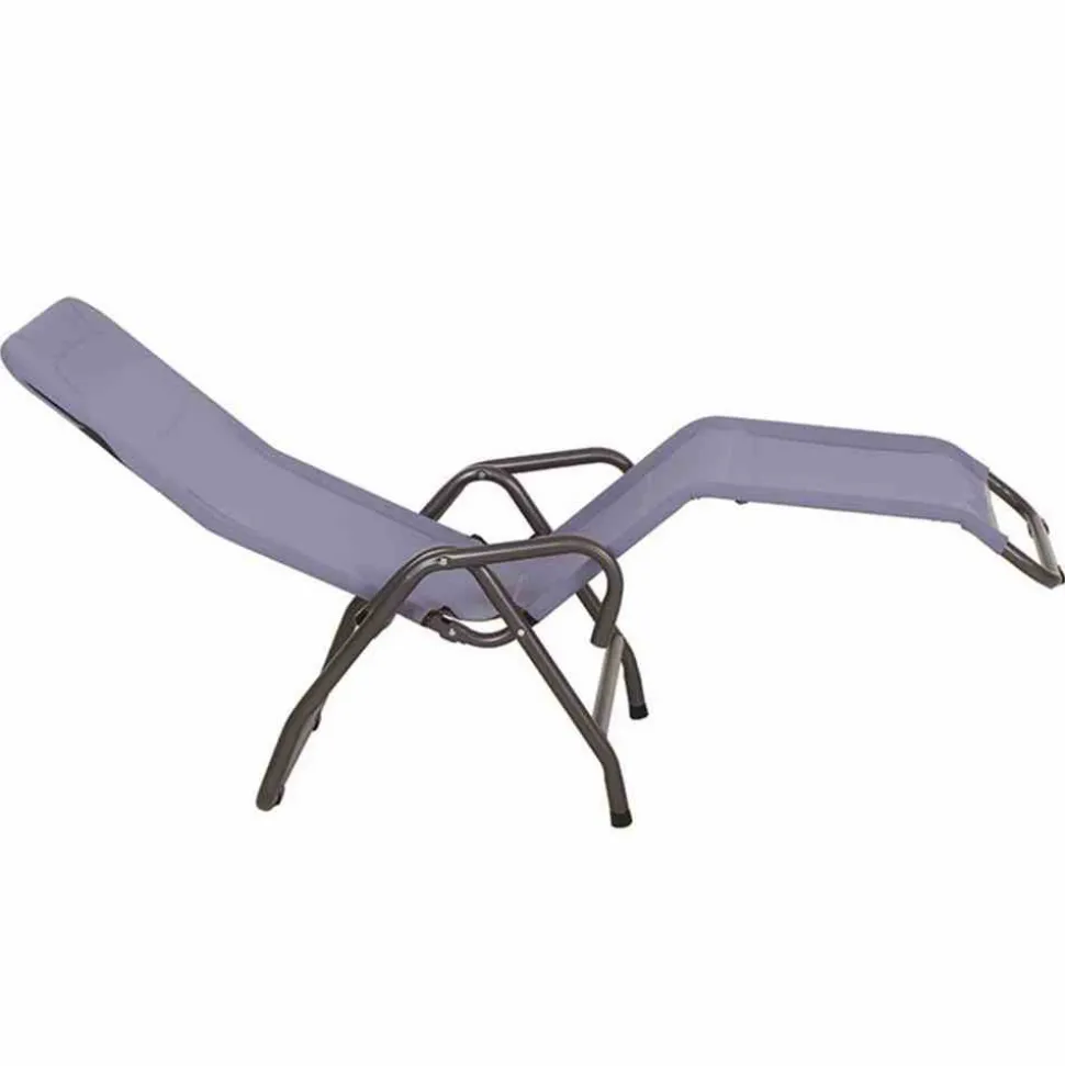 Liegestuhl 'Bito' klappbar blau 72 x 118 x 139 cm