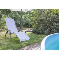 Liegestuhl 'Bito' klappbar blau 72 x 118 x 139 cm