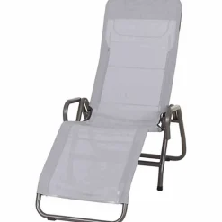 Liegestuhl 'Bito' klappbar grau 72 x 118 x 139 cm