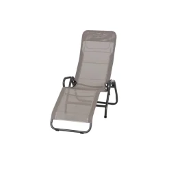 Liegestuhl 'Bito' klappbar taupe 72 x 118 x 139 cm