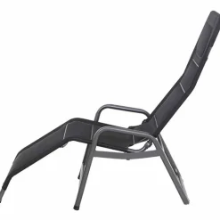 Liegestuhl 'Fano' schwarz 71 x 112 x 150 cm