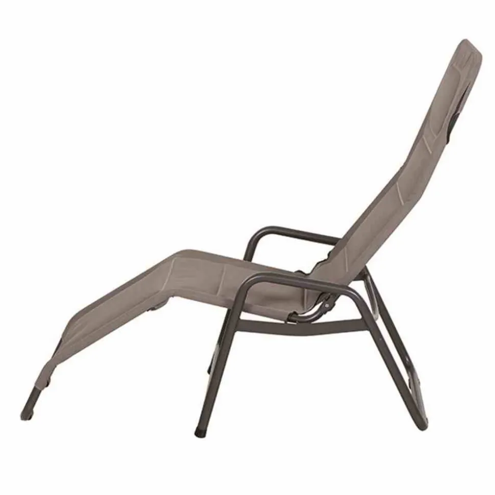 Liegestuhl 'Fano' taupe 71 x 112 x 150 cm