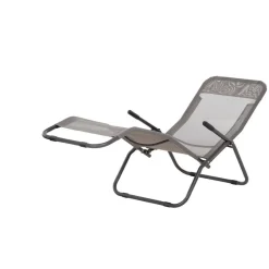 Liegestuhl klappbar taupe 60,5 x 94,5 x 140 cm