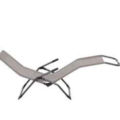 Liegestuhl klappbar taupe 60,5 x 94,5 x 140 cm