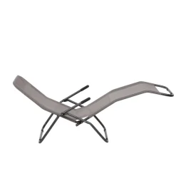 Liegestuhl klappbar taupe 60,5 x 94,5 x 140 cm
