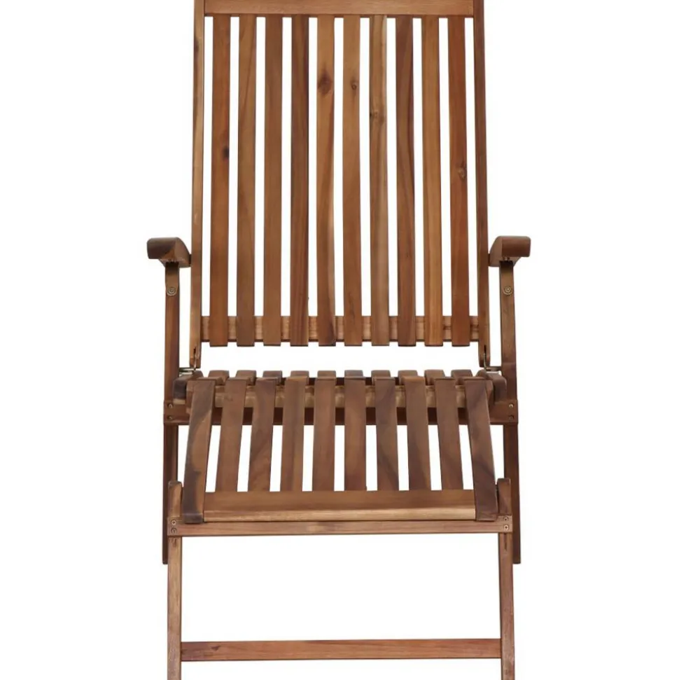 Liegestuhl 'Paleros' klappbar Akazienholz braun 60 x 90 x 147 cm
