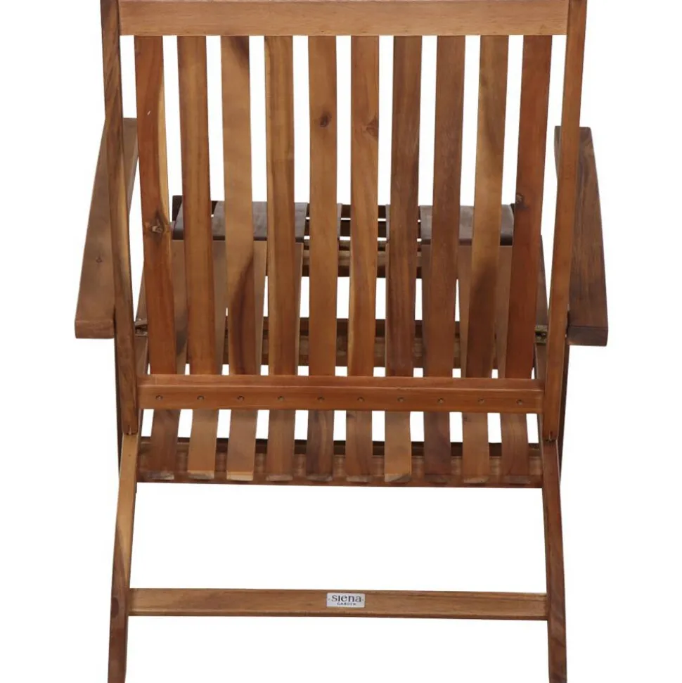 Liegestuhl 'Paleros' klappbar Akazienholz braun 60 x 90 x 147 cm