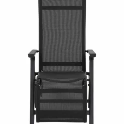 Liegestuhl 'Tesoro' klappbar Aluminium schwarz 60,5 x 111 x 72 cm