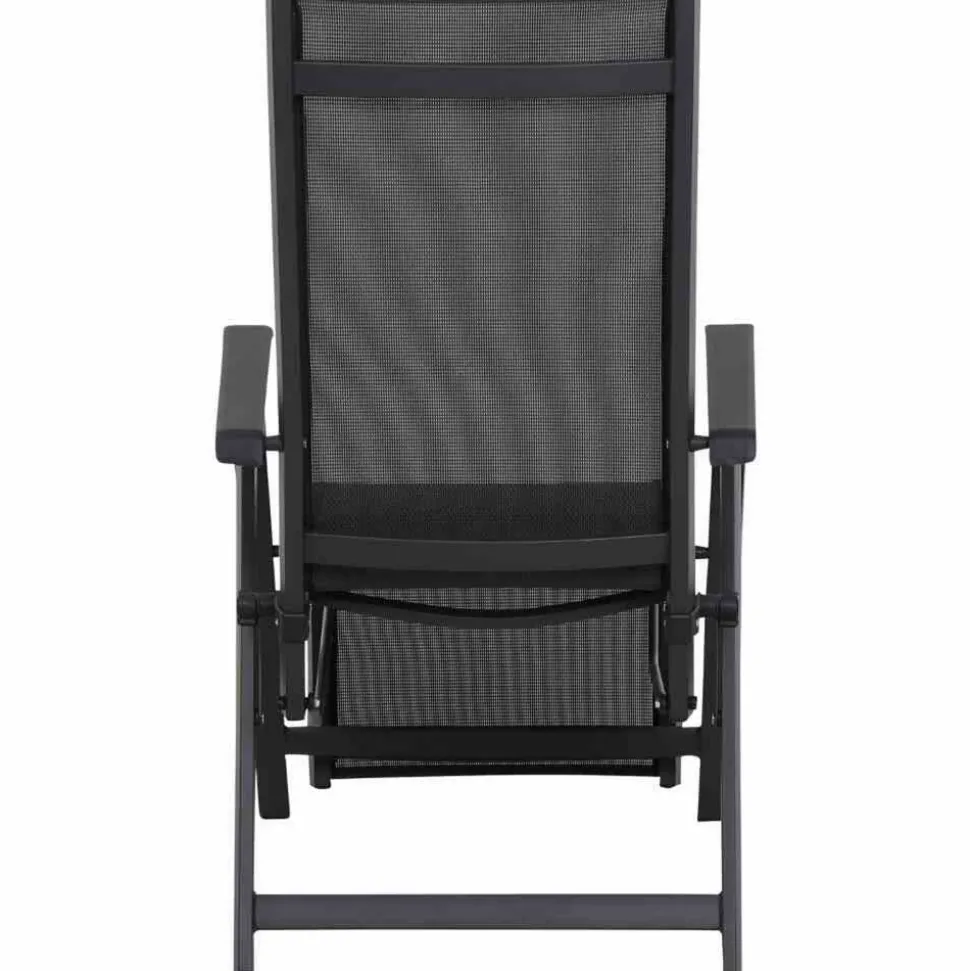 Liegestuhl 'Tesoro' klappbar Aluminium schwarz 60,5 x 111 x 72 cm