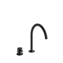 2-Loch-Waschtischarmatur 'Caja', schwarz matt 25 cm