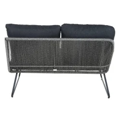 Loungebank 'Kansas' Armlehne rechts matt anthrazit/grau 127 x 75 x 75 cm