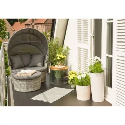 Lounge-Insel 'Luna' Aluminium anthrazit/grau 99 x 146 x 108 cm
