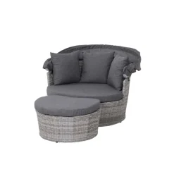 Lounge-Insel 'Luna' Aluminium anthrazit/grau 99 x 146 x 108 cm