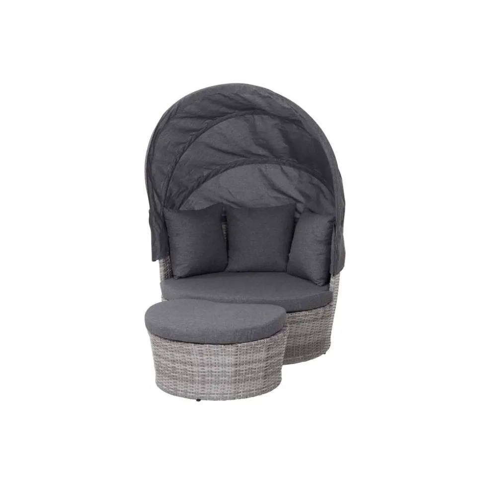 Lounge-Insel 'Luna' Aluminium anthrazit/grau 99 x 146 x 108 cm