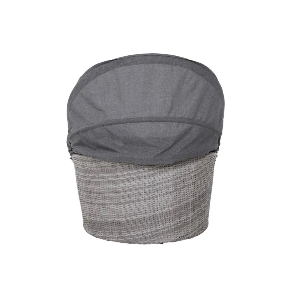 Lounge-Insel 'Luna' Aluminium anthrazit/grau 99 x 146 x 108 cm