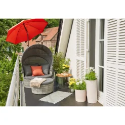 Lounge-Insel 'Luna' Aluminium anthrazit/grau 99 x 146 x 108 cm