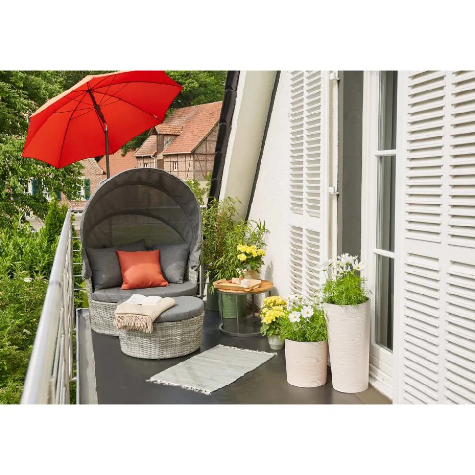 Lounge-Insel 'Luna' Aluminium anthrazit/grau 99 x 146 x 108 cm