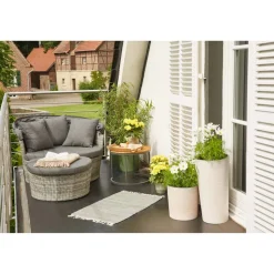 Lounge-Insel 'Luna' Aluminium anthrazit/grau 99 x 146 x 108 cm
