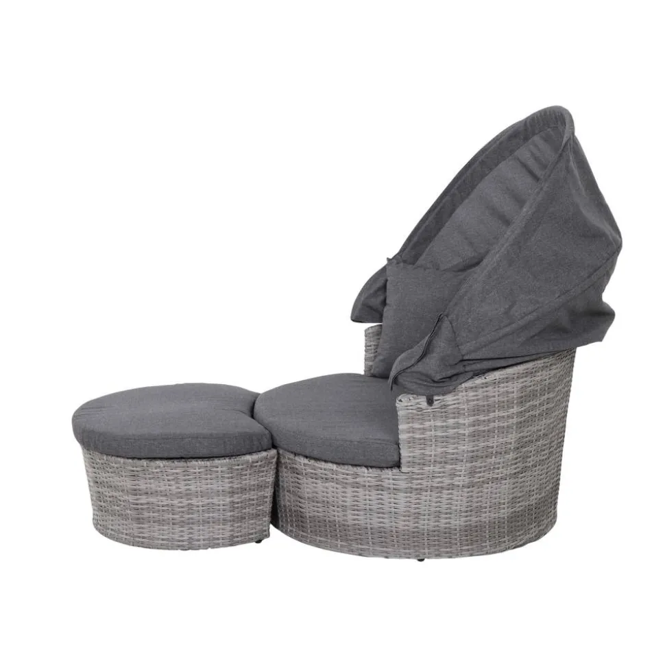 Lounge-Insel 'Luna' Aluminium anthrazit/grau 99 x 146 x 108 cm