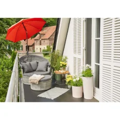 Lounge-Insel 'Luna' Aluminium anthrazit/grau 99 x 146 x 108 cm