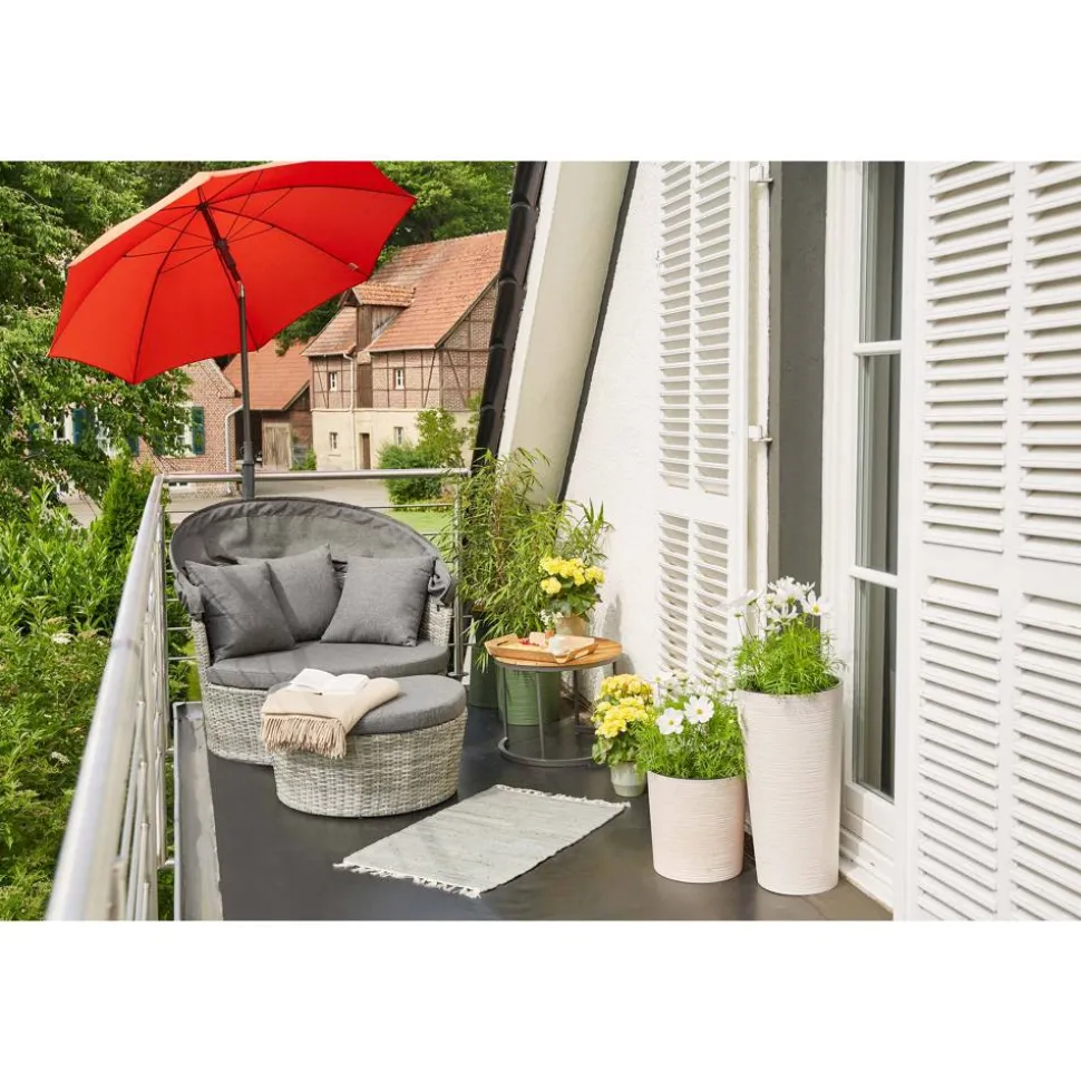 Lounge-Insel 'Luna' Aluminium anthrazit/grau 99 x 146 x 108 cm