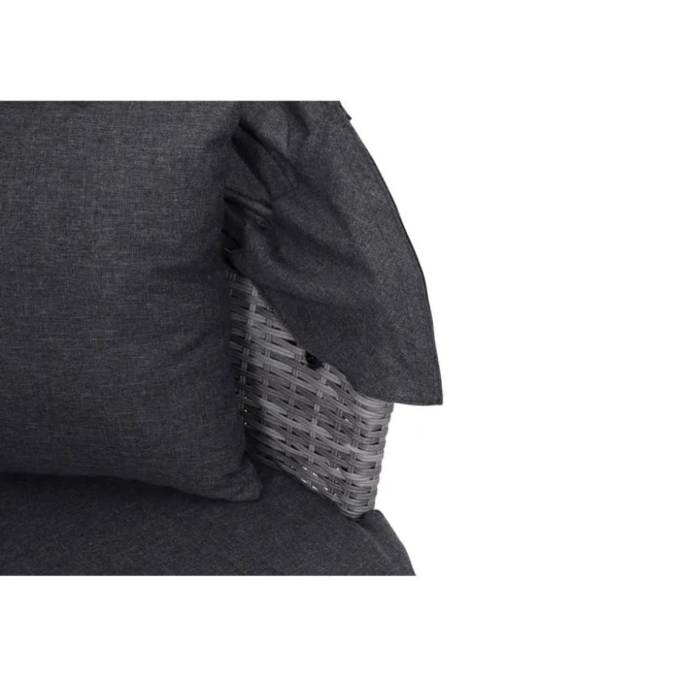 Lounge-Insel 'Luna' Aluminium anthrazit/grau 99 x 146 x 108 cm