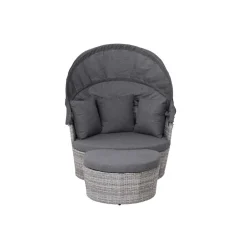 Lounge-Insel 'Luna' Aluminium anthrazit/grau 99 x 146 x 108 cm