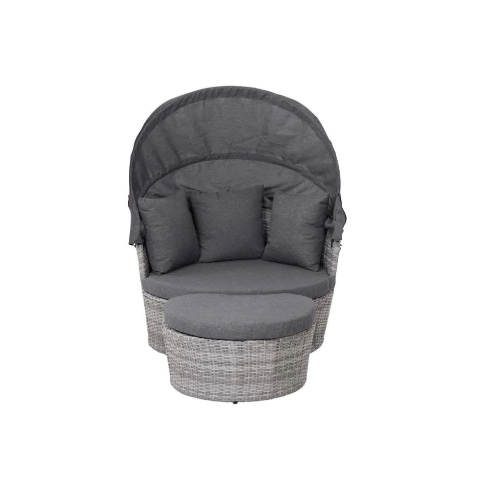 Lounge-Insel 'Luna' Aluminium anthrazit/grau 99 x 146 x 108 cm