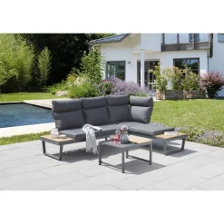 Loungemöbelset 'Allegra' für 3 Personen Aluminium/Stahl