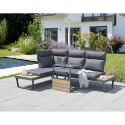 Loungemöbelset 'Allegra' für 3 Personen Aluminium/Stahl