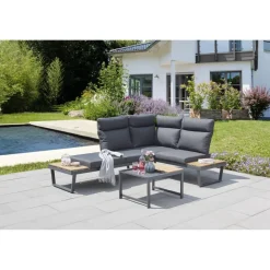 Loungemöbelset 'Allegra' für 3 Personen Aluminium/Stahl