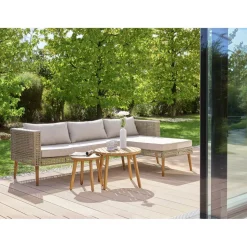 Loungemöbelset 'Amira' für 3 Personen Kunststoffrattan