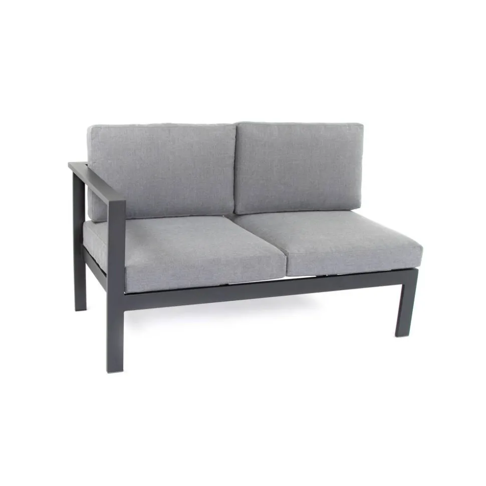 Loungemöbelset 'Braga' Aluminium grau 5-teilig