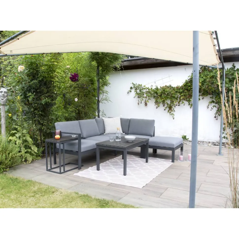 Loungemöbelset 'Braga' Aluminium grau 5-teilig