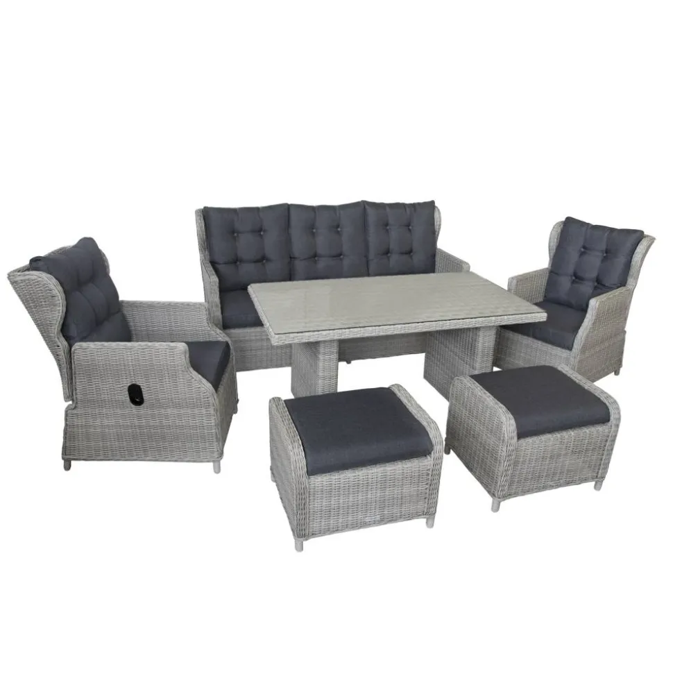 Loungemöbelset 'Canelli' für 7 Personen Aluminium