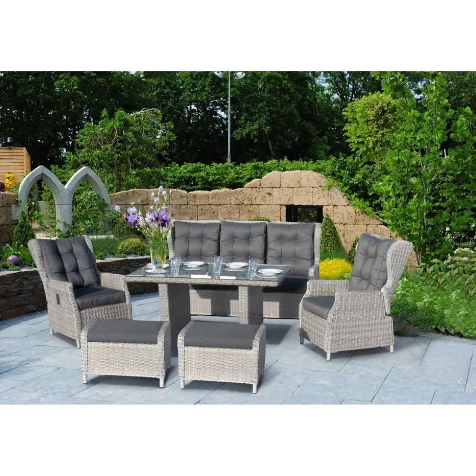 Loungemöbelset 'Canelli' für 7 Personen Aluminium