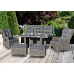 Loungemöbelset 'Canelli' für 7 Personen Aluminium